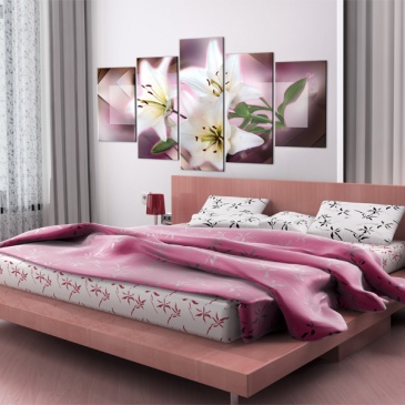Obraz - Marzenia i lilie (100x50 cm)