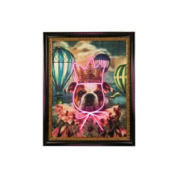 Obraz neon bulldog baloon 80x100 cm
