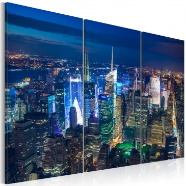 Obraz - Noc w Nowym Jorku z perspektywy ptaka (60x40 cm)