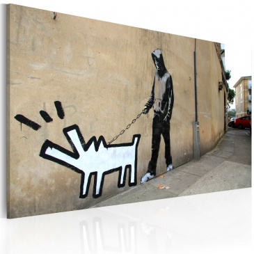 Obraz - Szczekający pies (Banksy) (60x40 cm)