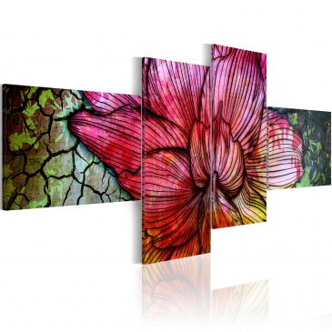 Obraz - Tęczowy kwiat (100x45 cm)