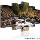 Obraz - Wodospad pośrodku dzikiej natury (100x50 cm)