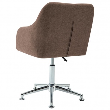 Obrotowe krzesła konferencyjne 2 szt. brązowe tkanina