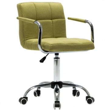 Obrotowe krzesła konferencyjne 2 szt. zielone tkanina