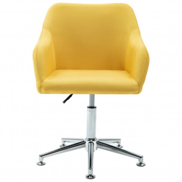 Obrotowe krzesła konferencyjne 2 szt. żółte tkanina