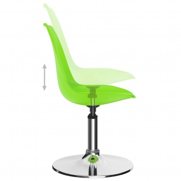 Obrotowe krzesła stołowe, 2 szt., zielone, sztuczna skóra