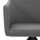 Obrotowe krzesła konferencyjne 6 szt. jasnoszare tkanina