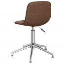 Obrotowe krzesło biurowe, brązowe, obite tkaniną