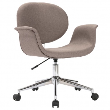 Obrotowe krzesło biurowe, taupe, tapicerowane tkaniną