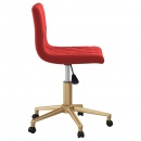 Obrotowe krzesło biurowe, winna czerwień, obite aksamitem
