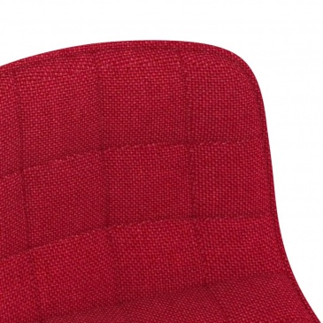 Obrotowe krzesło biurowe, winna czerwień, obite tkaniną