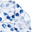 Obrus plamoodporny ogrodowy kuchenny biało niebieski 180x130 cm