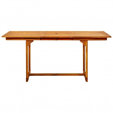Ogrodowy stół jadalniany, (120-170)x80x75 cm, drewno akacjowe