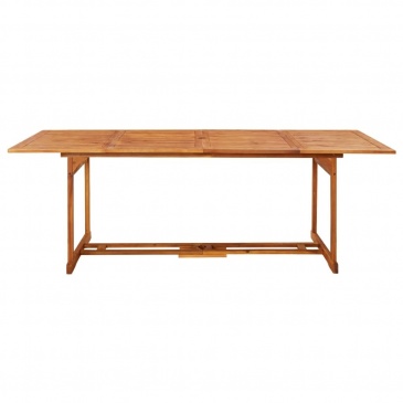 Ogrodowy stół jadalniany, 220x90x75 cm, lite drewno akacjowe