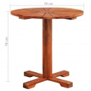 Okrągły stolik na jednej nodze, lite drewno akacjowe, 70x70 cm