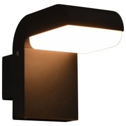 Oświetlenie ścienne zewnętrzne LED, 9 W, czarne, owalne Oświetlenie ścienne zewnętrzne LED, 9 W, czarne, owalne