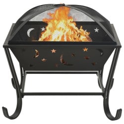 Palenisko z pogrzebaczem, 62 cm, XXL, stal