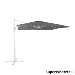 Parasol ogrodowy 250 x 250 x 235 cm ciemnoszary/biały MONZA