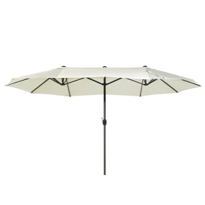 Parasol ogrodowy 270 x 460 cm beżowy sibilla