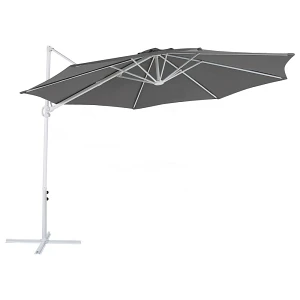Parasol ogrodowy ⌀ 295 cm ciemnoszary z białym savona ii