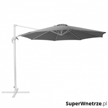 Parasol ogrodowy Ø300 cm dunkelgrau/biały Inzerillo