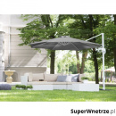 Parasol ogrodowy Ø300 cm dunkelgrau/biały Inzerillo