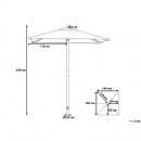 Parasol ogrodowy - ciemnoniebieski - 144 x 195 cm - drewno - Olanda