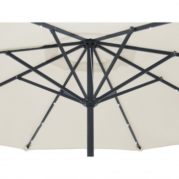 Parasol ogrodowy LED Ø266 cm beżowy Zaccheo