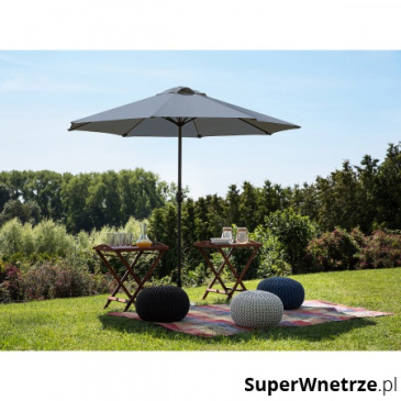 Parasol ogrodowy LED Ø266 cm ciemnoszary Zaccheo