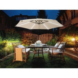 Parasol ogrodowy LED ø 285 cm beżowy CORVAL