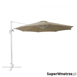 Parasol ogrodowy Ø300 cm mokka/biały Inzerillo