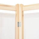 Parawan 4-panelowy, kremowy, 160x170x4 cm, tkanina - zdjęcie 5