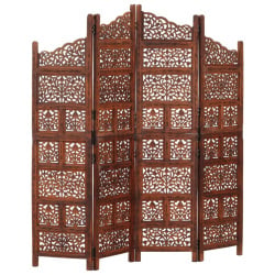 Parawan 4-panelowy, rzeźbiony, brąz, 160x165 cm, drewno mango Parawan 4-panelowy, rzeźbiony, brąz, 160x165 cm, drewno mango