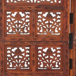 Parawan 4-panelowy, rzeźbiony, brąz, 160x165 cm, drewno mango Parawan 4-panelowy, rzeźbiony, brąz, 160x165 cm, drewno mango