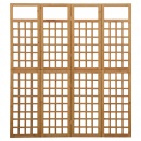 Parawan pokojowy 4-panelowy/trejaż, drewno jodłowe, 161x180 cm