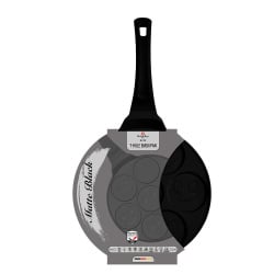 Patelnia do naleśników 26cm | Pancakes wzór emoji BerlingerHaus BH-7791 Matte Black Collection