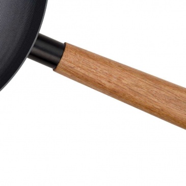 Patelnia, wok kantoński stalowy, chiński, głęboki, 30 cm