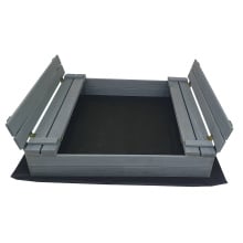 Piaskownica zamykana drewniana duża 120cm szara