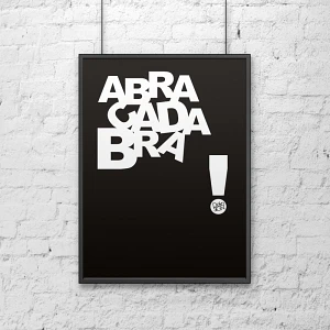 Plakat dekoracyjny 50x70 cm ABRACADABRA DekoSign czarny Plakat dekoracyjny 50x70 cm ABRACADABRA DekoSign czarny
