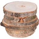 Plaster drewna z korą / podstawki drewniane pod kubek zestaw 6 szt.