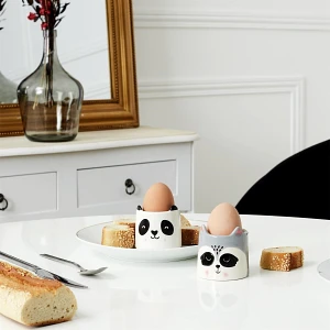 Podstawka na jajko panda ceramiczna