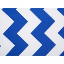 Poducha na ławkę TOSCANA/Lorenzo w niebiesko-białe zygzaki 169x50x5 cm BLmeble