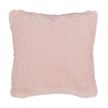 Poduszka dekoracyjna włochacz 42 x 42 cm różowa PARGI