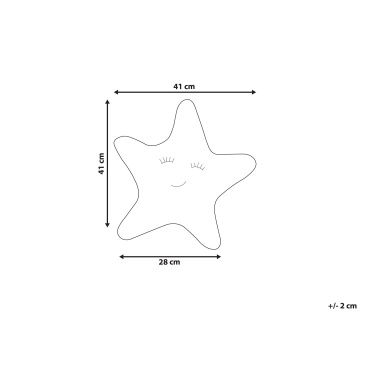 Poduszka dla dzieci gwiazda 40 x 40 cm szara BHOPAL