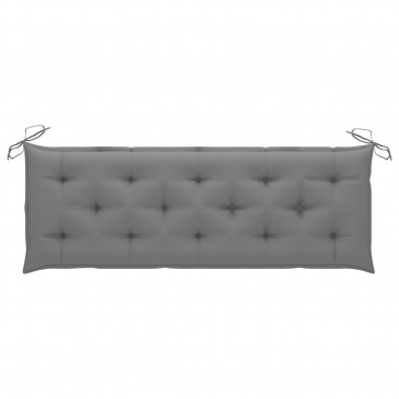 Poduszka na ławkę ogrodową, szara, 150x50x7 cm, tkanina