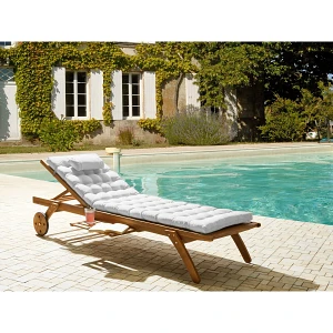 Poduszka na leżak ogrodowy CESANA PREMIUM 192 x 56 cm Złamana biel Poduszka na leżak ogrodowy CESANA PREMIUM 192 x 56 cm Złamana biel