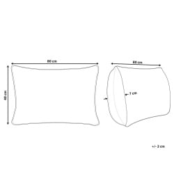 Poduszka trzykomorowa TEIDE Niska Kacze pióra i puch 40 x 80 cm Biały