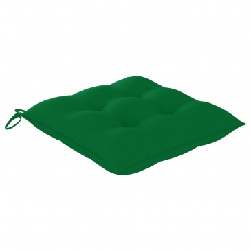 Poduszki na krzesła, 2 szt., zielone, 40x40x7 cm, tkanina