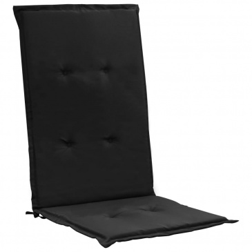 Poduszki na krzesła ogrodowe, 2 szt., czarne, 120x50x3 cm