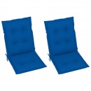 Poduszki na krzesła ogrodowe, 2 szt., kobaltowe,100x50x7 cm